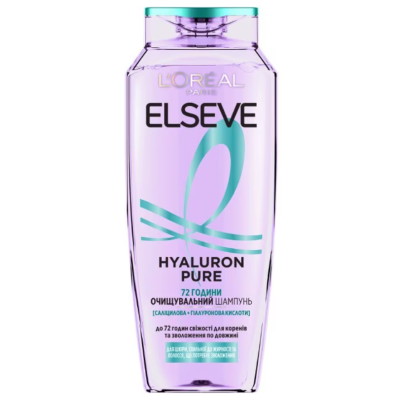 Очищувальний шампунь L'Oréal Paris Elseve Hyaluron Pure для жирного типу волосся, 250 мл
