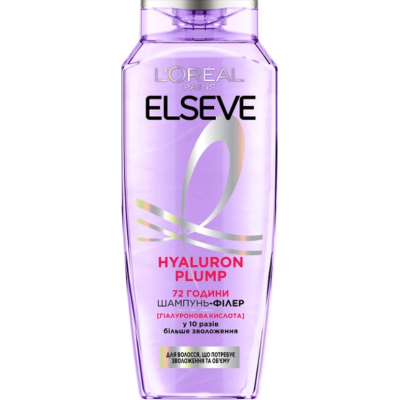 Шампунь-филлер L'Oréal Paris Elseve Hyaluron Plump для волос, нуждающихся в увлажнении и объёме, 250 мл
