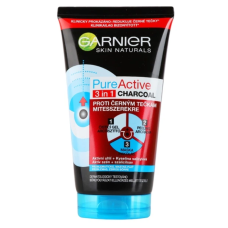 Гель для вмивання, скраб і маска для обличчя з вугіллям 3в1 Pure Active Skin Naturals Garnier, 150 мл