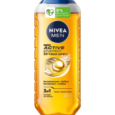 Гель для душу NIVEA MEN Активна Енергія 3 в 1 для тіла, обличчя та волосся, 250 мл
