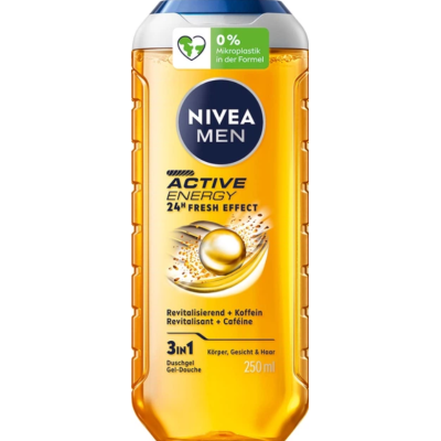 Гель для душу NIVEA MEN Активна Енергія 3 в 1 для тіла, обличчя та волосся, 250 мл