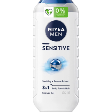 Гель для душу NIVEA MEN Sensitive 3в1 для тіла, обличчя та волосся, 250 мл