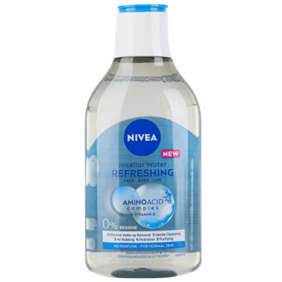 Освіжаюча міцелярна вода NIVEA 3 в 1 з вітаміном Е та молекулами кисню, 400 мл