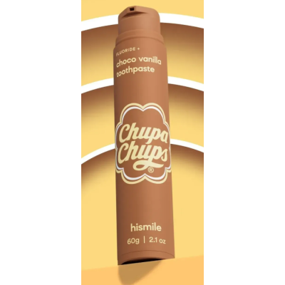 Зубна паста зі шоколадно-ванільним смаком Hismile Chupa Chups Choco Vanilla Toothpaste, 60 г