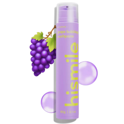 Зубна паста зі смаком виноградної жуйки Hismile Grape Bubblegum Toothpaste, 60 г