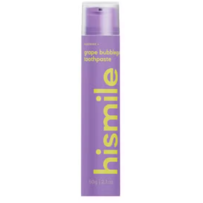 Зубна паста зі смаком виноградної жуйки Hismile Grape Bubblegum Toothpaste, 60 г