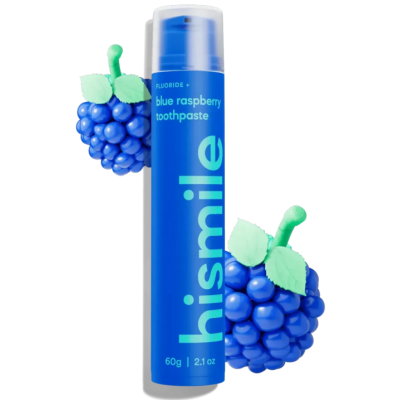 Зубна паста зі смаком блакитної малини Hismile Blue Raspberry Toothpaste, 60 г