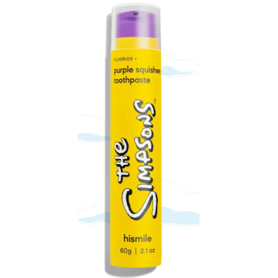 Зубна паста з фруктовим ароматом The Simpsons Purple Squishee Hismile Toothpaste, 60 г