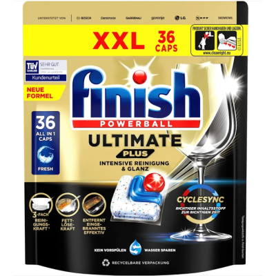 Капсули для посудомийних машин FINISH Ultimate Plus All in 1, 36 шт