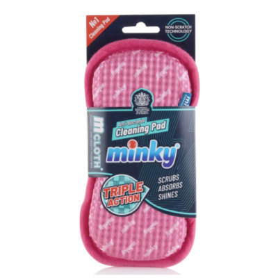 Губка для чищення Minky M Cloth Anti-Bacterial Cleaning Pad Triple Action