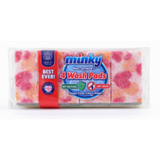 Губки для миття посуду антибактеріальні Minky Non-Scratch Anti-Grease, 4 шт