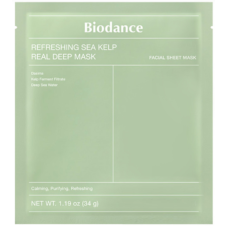 Маска гідрогелева освіжна з морськими водоростями Refreshing Sea Kelp Real Deep Mask BIODANCE, 1 шт