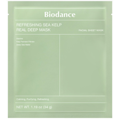 Маска гідрогелева освіжна з морськими водоростями Refreshing Sea Kelp Real Deep Mask BIODANCE, 1 шт