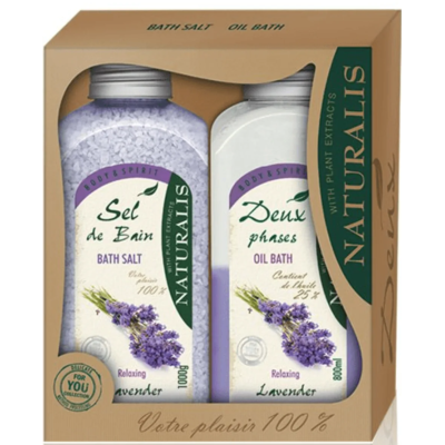 Набір Naturalis Lavender: сіль для ванни 1000 г + піна 800 мл