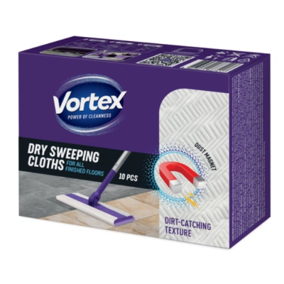 Vortex Сухі серветки для підмітання підлоги 10 шт