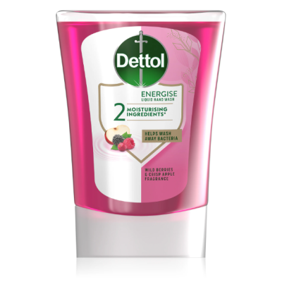 Рідке мило Dettol Energise Wild Berries & Crisp Apple для сенсорного дозатора 250 мл