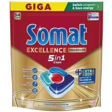 Капсули Somat Excellence 5-в-1 для посудомийної машини 54 шт 