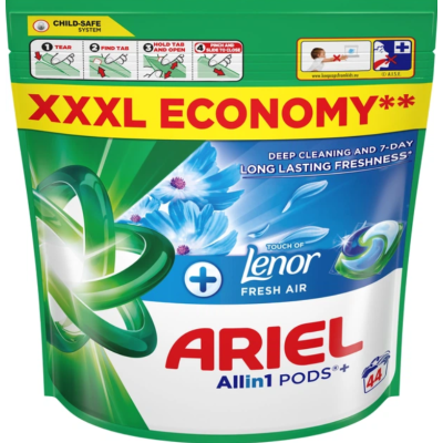 Капсули для прання Ariel Pods+ All-in-1 Touch of Lenor 44 шт