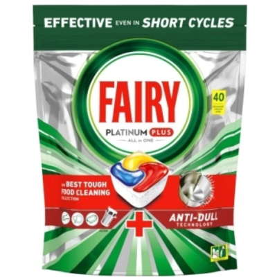 Fairy Platinum Plus капсули для посудомийних машин, Лимон 40 шт