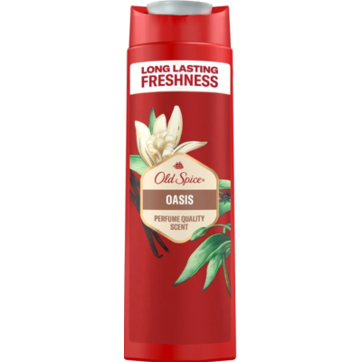 Гель-шампунь 3-в-1 Old Spice Oasis Димна ваніль, 400 мл