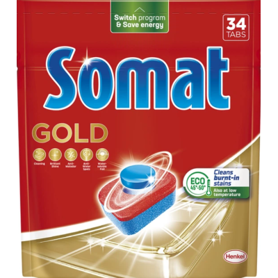 Таблетки для посудомийної машини Somat Gold, 34 шт