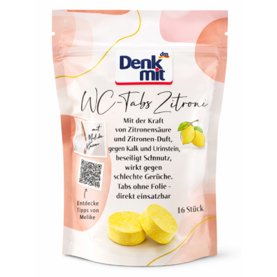 Таблетки для очищення унітаза Denkmit WC Tabs Zitrone, 16 шт