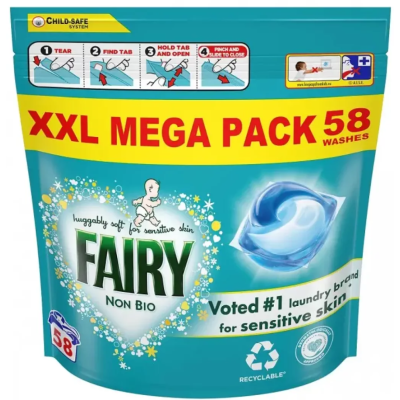 Капсули для прання Fairy Non-Bio, 58 шт
