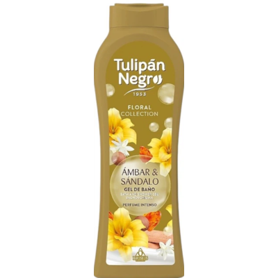 Парфумований гель для душу Tulipan Negro Floral Amber & Sandalwood (Бурштин та сандал), 650 мл
