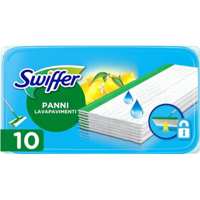 Змінні вологі серветки для швабри Swiffer wet з ароматом лимону 10 шт