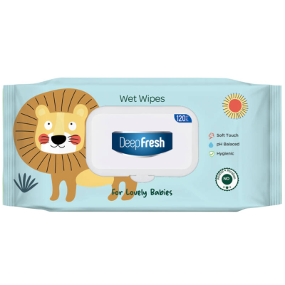 Серветки вологі дитячі DeepFresh Lovely Babies Lamb, 120 шт