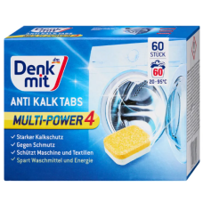 Таблетки Denkmit проти накипу для пральної машини Multi-Power 4, 60 шт