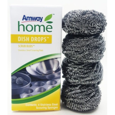 Губки металеві для чищення Amway DISH DROPS Scrub Buds, 4 шт