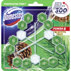 Очищаючий блок для унітаза Domestos Power 5 Pine Fresh, 3×55 г