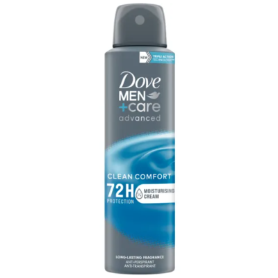 Чоловічий дезодорант-спрей Dove Clean Comfort, 150 мл