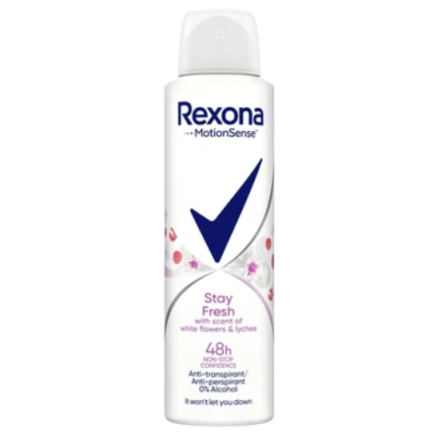 Жіночий антиперспірант-спрей Rexona White Flowers & Lychee Fresh, 150 мл