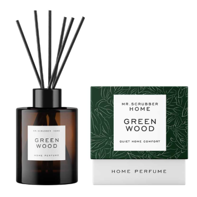 Аромадиффузор Mr.SCRUBBER Green Wood для дома с палочками, 160 мл