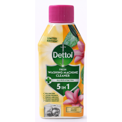 Засіб для чищення пральної машини Dettol 5в1 Antibacterial Washing Machine Cleaner, Island breeze, 250 мл