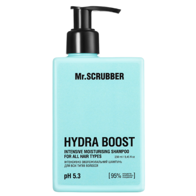 Зволожувальний шампунь для волосся Mr.SCRUBBER Hydra Boost з гіалуроновою кислотою, 250 мл