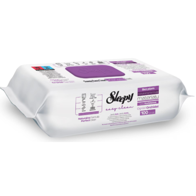 Універсальні очищувальні серветки Sleepy Easy Clean Orchid Garden, 100 шт