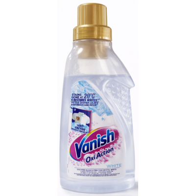 Плямовивідник гель Vanish Oxi Action White для білого одягу, 750 мл