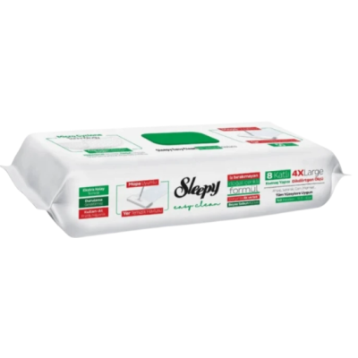Серветки вологі для швабри Sleepy Easy Clean 4XL Біле мило, 50 шт