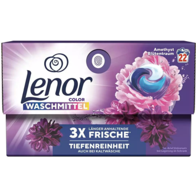 Капсули для прання кольорової білизни Lenor Аметист, 22 шт
