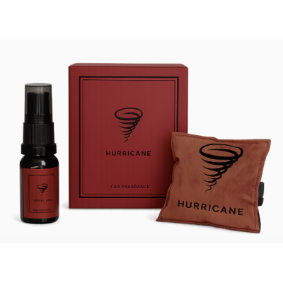 Аромасаше для авто HURRICANE BROWN з флаконом, 10 мл