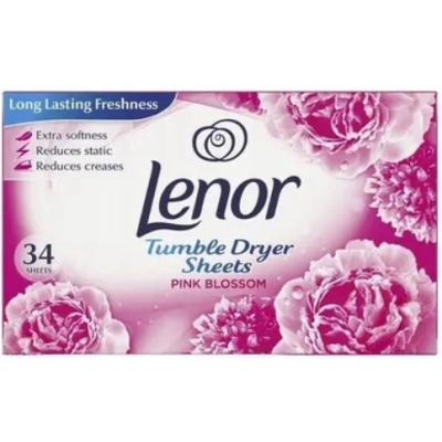 Серветки для сушильної машини Lenor Pink Blossom, 34 шт