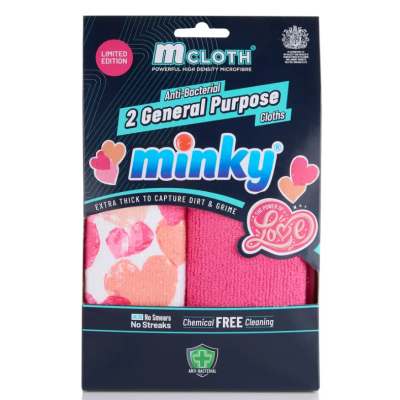 Универсальные салфетки из микрофибры Minky General Purpose Love, 2 шт