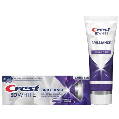 Зубная паста Crest 3D White Brilliance Luminous Purple, 130 г
