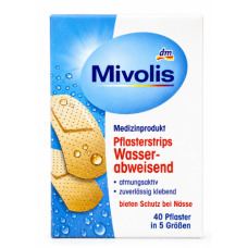 Водостійкі пластирі Denkmit Mivolis Pflasterstrips Wasserabweisend, 40 шт