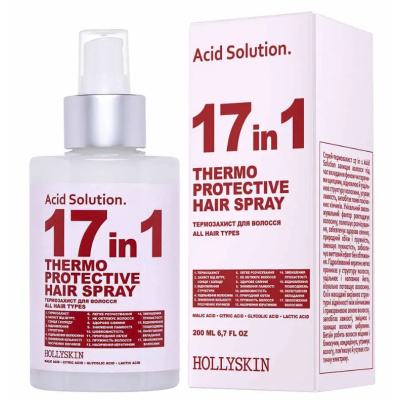 Спрей-термозахист для волосся 17 in 1 HOLLYSKIN Acid Solution 200 мл