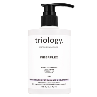 Відновлювальний шампунь для пошкодженого та фарбованого волосся Fiberplex Triology 500 мл