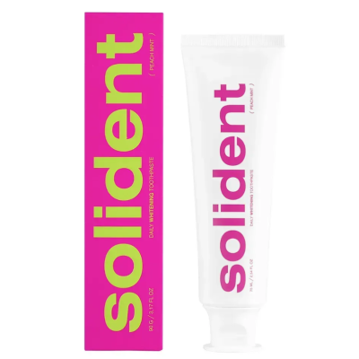 Щоденна відбілювальна зубна паста Solident Peach Mint / Персик-м’ята 90 г